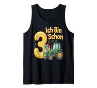 Children's 3th Birthday Boy Tractor Outfit Ich Bin Schon 3 Tank Top