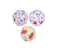 Childrens 50cm Inflatable Beach Ball - Heavy-Duty Vinyl, 3 Assorted Designs (Random Design)