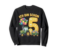 Children's 5th Birthday Boy Tractor Outfit Ich Bin Schon 5 Sweatshirt
