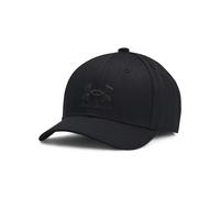 Under Armour Boys Branded Lockup Adjustable Cap Hat Triple Black Junior