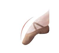 Children's Adult Ballet Stretch Fabric Split Sole Women's Girls Dance Shoes Comfortable Fitness Yoga(Tan,38)