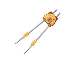 Children's Adult Exercise Sticks - Reusable Chopsticks Easy to Use, Exercise for School or Preschool Meals | Washable Reusable Connector, Capybara Trainer for Beginners