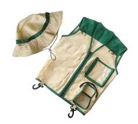Children's Adventure Jacket, Jungle Costume for Party, Jacket and Hat Set for Adventures in the Garden, Zoo, Beach, Hiking