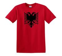 Children's Albania T Shirt - Kids Albanian tee red 7-8