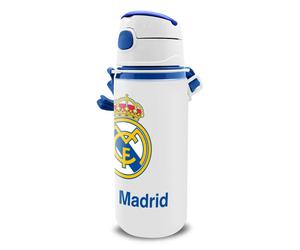 Children's Aluminium Water Bottle Kids Licensing Real Madrid Blanc 600 ml