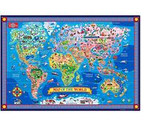 Children's Animal Map of the World Kids Education Home Decor Print Poster Wall Art Picture A4 +