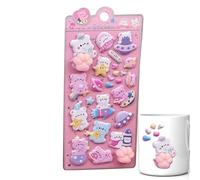 Children's Animal Stickers, Cat Paw That in the Dark, 3D Squeezable Stickers with Animals | for Scrapbooking, Journals, Mobile Covers, Bottles,