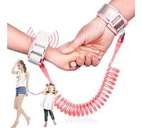 Children's Anti-Lost Traction Rope, Double-Layer Velcro Design, 360 Degree Rotating Joint Anti Lost Wrist Link Anti Lost Belt for Toddlers Kids Outdoor Walking and Travel Shopping (Pink)