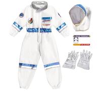 Children's Astronaut Costume 4 Pieces Astronaut Costume White Astronaut Overall Astronaut Space Costume Spaceman Outfit Fancy Dress Costumes Carnival Costume