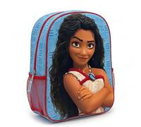 Children's Backpack 3D Vaiana (Moana) Girl - Disney Character Nursery Backpack with Embossed Front, Mesh Side Pockets and Zipper, Light Blue, One Size