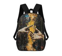 Children's Backpack Expressionist The Creation of Adam - Bold Contemporary Art Reinterpretation School Rucksack 3D School Bag Kids School Backpack School Bags Fashion Backpack with Pocket Book Bags 17
