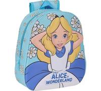 Children's backpack Safta Disney Alice in Wonderland 3D Bleu 27x10x33 cm