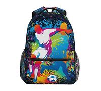 Children's Backpack, Schoolbag Football Players With Soccer Large Capacity Students Bookbag Rucksack Knapsack for Boys Girls Adults Teen