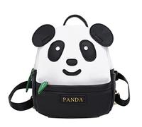 Children's Backpack, Toddler Kids School Bag 3D Panda Pattern Animal Design Leather Childrens Bag Kindergarden School Bag Lunch Bag Rucksack for Boys Girls