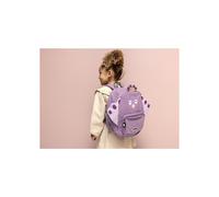 Children's Backpack - TRIXIE - Mrs Peacock - Violet - Recycled Cotton & Polyester - Padded Straps, Chest Clip