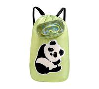 Children's Backpack with Drawstring - Sports Bag Gym Bag with Drawstring, Carry Strap, Wet Dry Separated Sack Backpack Equipment Sports Bag for On the Go, Green, Siehe Beschreibung, See description