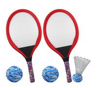 Children's Badminton Racket, Shuttlecock Racket Outdoor Toy | 1 Pair Educational Game Ball Sport with Shuttlecock for School Nursery Garden
