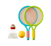 Children's Badminton Tennis Set Lightweight for Beginner Players Girls Beach Green Blue 39x23 cm
