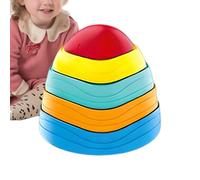 Children's balance stone, Motor Skill Development, PP material (5 pieces), Stacking Stones, Balance Boards, Safe Anti-Slip Sur face, for Preschoolers Kindergarten Boys Girls Children