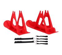 Children's Balanced Car Skis, Kids Snowboard Sledge for, Easy to Attach No Tools Needed, Durable Plastic Snow Skiing Board with Straps, Fun Winter Sports Training Equipment (Red)