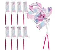 Children's Ballet Wand - Sparkling Streamer - Lightweight Accessory for Rhythmic Gymnastics - Ballerina with Ribbon for Classical Dance Practice Cheerleader Party Performance Ballerina R