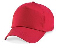 CHILDRENS BASEBALL CAP HAT 100% COTTON - 17 GREAT COLOURS (CLASSIC RED)