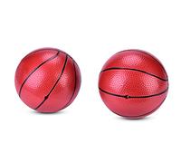 Children's Basketball Soft Plastic Inflatable Toy Baby Balloon Balls for Hoops and Slam-Dunking, Dark Red, Set of 2