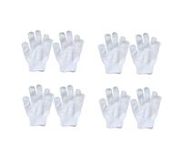 Children's Bath Gloves 8pcs White Nylon Five-Finger Wash Set