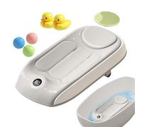 Children's Bath Seat, Bath Aid with Temperature Sensor, Three Height Levels Adjustable Bathtub - for Home, Travel, Hotel, Shower