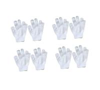 Children's Bathing Gloves 8pcs White Nylon Five-Finger Wash Mitts