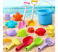 Childrens Beach Play Shovel Bucket Collection ABS Sandcastle Building Tools Beach Dolls Set