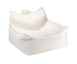 Children's beanbag armchair teddy fabric cream white Wigiwama - 4751030597263