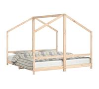 Children's Bed 2 x 90 x 190 cm Solid Pine Wood with Slatted Frame, Cot Bed and Slip-On Rungs, Convertible, Grows with Your Child Room, Bedroom, Suitable for Baby Bed and Junior Bed
