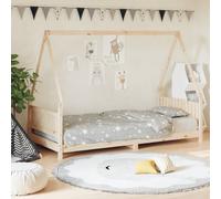 Children's Bed 90 x 190 cm Solid Pine House Bed with Slatted Frame, Fall Protection and Storage Space, Convertible, Height Adjustable, Suitable for Girls and Boys in Children's Room
