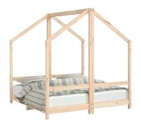 Children's Bed Solid Pine 2 x 70 x 140 cm with Slatted Frame, Convertible, Height Adjustable, with Slip-On Rungs, Suitable as a Baby Bed, Junior Bed for Children's Room and Bedroom
