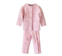 Childrens Bedridden Patient Care Clothing, Thickened Fleece Pajamas, Tear Open Soft and Breathable Suitable for Rehabilitation Patients(Pink,M)