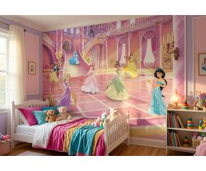 Children's bedroom wallpaper mural Disney Princesses big poster decor + GLUE