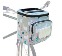 Children's Bicycle Basket, Oxford Fabric Waterproof Bicycle Basket, Front Handlebar Baskets with Zip Bicycle Accessories for Girls and Boys, 21 x 16 x 22 cm (Little Sheep)