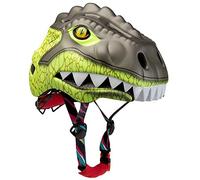 Children's Bicycle Helmet with LED Light, Cute 3D Dinosaur Safety Helmet for Girls, Boys 3-8 Years, Adjustable Breathable Children's Helmet for Bicycle, Skateboard, Scooter, Skating Green