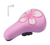 Children's Bicycle Saddle - Extra Soft & Waterproof Bicycle Seat for Boys/Girls - Non-Slip Padding, Wide Bicycle Cushion Dual Shock for 12 14 16 18 20 Inch Mountain Bike (Large Pink Flower)