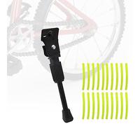 Children's Bicycle Stand, 14 Inches, Children's Bicycle Single Sided Stand with 20 Reflector Stickers, Bicycle Frame, Rear Stand, Bicycle Side Stand for Children, Road Bike, Folding Bike, Small (14