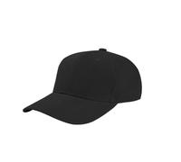 Children's Black Baseball Cap Unisex Kids Girls Boys Black Summer Hat 5 to 10 Years (80% Polyester 20% Cotton, Black (Pack of 1))