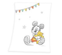 Children's blanket Disney Mickey Blanc 100x75 cm