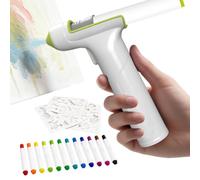 Children's Blowsticks 3 Stencils Electric Reusable Rechargeable | Marker Airbrush Spray Art Set for Kids Girls Painting Colouring Poster Crafts Home Preschool School