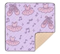 Children's Book Ballet Dreams Cute Foldable Baby Gym & Activity Mat for Floor 1-Piecing Tummy Time & Crawling Mat for Baby Toddler Infant, 50'' x 50''