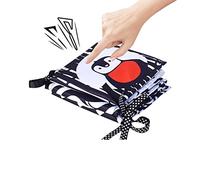 Children's Book in and - Fabric Book, Sensory Book for Children High Contrast with Built-in Sound Paper, Washable Book for Stimulation of Vision