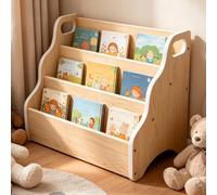 Children's bookshelf organiser, kids' bedroom desk shelf, mobile, 3 compartments