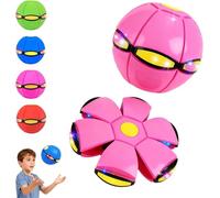 Children's Bouncing Ball, Magic Bouncing Ball, Magic Flying Saucer with 6 Lights, Bouncy Balls, Dual Form Freely Switchable, Parent-Child Interaction for Outdoor Games