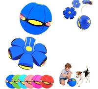 Children's Bouncing Ball, Magic Flying Saucer, Magic Bouncy Ball, Glowing Pet Toy, Dual Form Freely Switchable for Educational Body Exercise Reaction, Easy to Catch, Safe (Blue)