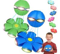 Children's Bouncing Ball,Magic Flying Saucer with 6 Lights,Magic Bouncy Ball,Parent-Child Interaction,Dual Form Freely Switchable,Interactive Pet Toy for Indoor & Outdoor Use (Set A)